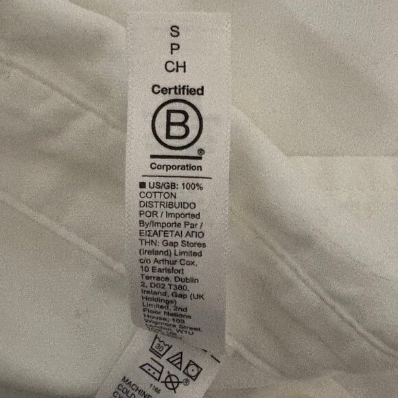 Athleta Organic Cotton Dreams Oversized Cropped Button Up Small - Picture 7 of 7